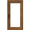ISOXA Finestra in PVC effetto legno rovere dorato L 60 x H 120 cm, 1 anta apertura a destra