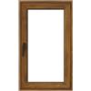ISOXA Finestra in PVC effetto legno rovere dorato L 60 x H 100 cm, 1 anta apertura a destra