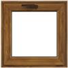 ISOXA Finestra in PVC effetto legno rovere dorato L 60 x H 60 cm, 1 anta a vasistas