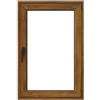 ISOXA Finestra in PVC effetto legno rovere dorato L 80 x H 120 cm, 1 anta apertura a destra