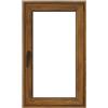 ISOXA Finestra in PVC effetto legno rovere dorato L 80 x H 140 cm, 1 anta apertura a destra