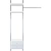 Leroy Merlin Kit cabina armadio Aura Kit 2 (1300mm - 1900mm) in alluminio 190 x 270 x 62 cm bianco/anodizzato