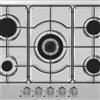 MASTER KITCHEN Piano cottura 5 fuochi L 75 cm MKHG 75 E XS MASTER KITCHEN acciaio inox griglie in ferro smaltato