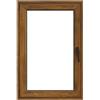 ISOXA Finestra in PVC effetto legno rovere dorato L 80 x H 120 cm, 1 anta apertura a sinistra