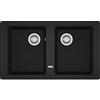 Franke Lavello 2 vasche in fragranite nero FRANKE Malta L 86 x L 50 cm