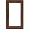 ISOXA Finestra in PVC effetto legno noce L 60 x H 100 cm, 1 anta apertura a destra