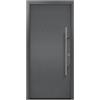 HORMANN Portoncino d'ingresso HORMANN Iso Pro Secur 010 L 80 x H 210 cm in acciaio grigio, apertura tirare a sinistra