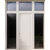 Leroy Merlin Portoncino d'ingresso in alluminio Bugnale 62 L 80 x H 210 cm bianco/noce apertura spingere a destra