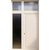Leroy Merlin Portoncino d'ingresso in alluminio Bugnale 52 L 80 x H 210 cm bianco/noce apertura spingere a destra