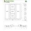 Leroy Merlin Portoncino d'ingresso in legno Bugnale 41 L 80 x H 210 cm noce apertura spingere a destra