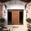 Leroy Merlin Portoncino d'ingresso in legno Bugnale 40 L 80 x H 210 cm noce apertura spingere a destra