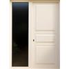 Leroy Merlin Portoncino d'ingresso in alluminio Bugnale 32 L 80 x H 210 cm bianco/noce apertura spingere a destra
