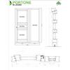 Leroy Merlin Portoncino d'ingresso in legno Bugnale 31 L 80 x H 210 cm noce apertura spingere a destra