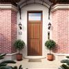 Leroy Merlin Portoncino d'ingresso in legno Bugnale 20 L 80 x H 210 cm noce apertura spingere a destra