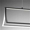NOVECENTO Lampadario LED design Opera nero, luce naturale 3650 lumen, NOVECENTO