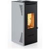 Invicta Stufa a pellet canalizzata INVICTA Talo 11 plus 11.6 KW grigia