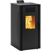 Invicta Stufa a pellet canalizzata INVICTA Talo 11 plus 11.6 KW nera