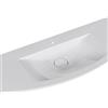 PELIPAL Lavabo da incasso semicircolare in marmo bianco H 5 cm