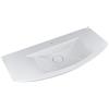 PELIPAL Lavabo da incasso semicircolare in marmo bianco H 5 cm