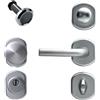 Yale Accessori per porta in alluminio argento 6 pezzi