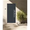 Yale Porta blindata YALE NAOS L 90 x H 210 cm in alluminio grigio chiaro/grigio 7016 opaco, apertura spingere a sinistra, falso telaio incluso