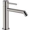 OTTONE MELODA Rubinetto per lavabo a canna media getto aerato Stilo nichel spazzolato satinato H 21 cm