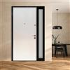 Master Porta blindata MASTER Maswood +30d con vetro L 80 x H 210 cm in legno rovere/bianco, apertura spingere a sinistra, falso telaio incluso