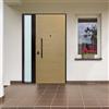 Master Porta blindata MASTER Silentium Oak L 90 x H 210 cm in PVC rovere/bianco, apertura spingere a sinistra, doppio vetro, falso telaio incluso