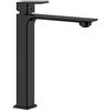 Leroy Merlin Rubinetto per lavabo getto aerato Axum cromo nero cromato lucido H 29 cm