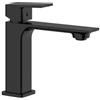 Leroy Merlin Rubinetto per lavabo a canna media getto aerato Axum cromo nero cromato lucido H 18 cm