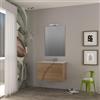 Leroy Merlin Mobile bagno da fissare con lavabo Monica L 80 x H 55 x P 46 cm rovere tabacco effetto legno