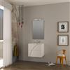Leroy Merlin Mobile bagno sospeso Monica con lavabo in ceramica L60 x H55 x P46 cm frassino, bianco