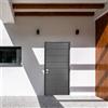 Master Porta blindata MASTER Hi-Max L 80 x H 210 cm in MDF grigio 7016 opaco/bianco, apertura spingere a destra, falso telaio incluso