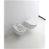 Leroy Merlin Coppia sanitari distanziato scarico a parete Acquatech bianco lucido WC: P 55 x L 36.5 x H 34 cm, bidet: P 55 x L 36.5 x H 30 cm
