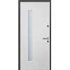 Master Porta blindata MASTER Glow con vetro L 80 x H 210 cm in MDF bianco, apertura spingere a destra, falso telaio incluso