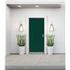 Yale Porta blindata YALE Porta Luxe L 80 x H 210 cm in PVC verde/noce, apertura spingere a sinistra, falso telaio incluso