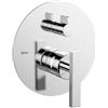 HUBER Rubinetto per doccia getto laminare cristallino ad incasso monocomando Los Angeles cromo lucido HUBER