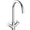 HUBER Rubinetto per lavabo getto aerato Los Angeles cromato lucido HUBER H 33.8 cm