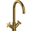 HUBER Rubinetto per lavabo Los Angeles HUBER oro satinato H33.8 cm
