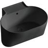 COLAVENE Lavabo da appoggio Tino COLAVENE ovale in ceramica L 60 x H 35 x P 50 cm nero opaco piletta non inclusa, senza foro
