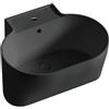 COLAVENE Lavabo da appoggio Tino COLAVENE ovale in ceramica L 60 x H 35 x P 50 cm nero opaco piletta non inclusa, con foro