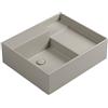 COLAVENE Lavabo da appoggio Nobu COLAVENE senza foro rettangolare in ceramica L 60 x H 21 x P 50 cm beige opaco piletta non inclusa