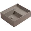 COLAVENE Lavabo da appoggio Nobu COLAVENE senza foro rettangolare in ceramica L 60 x H 21 x P 50 cm marrone opaco piletta non inclusa