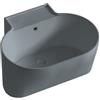 COLAVENE Lavabo da appoggio Tina COLAVENE ovale in ceramica L 60 x H 35 x P 50 cm grigio opaco piletta non inclusa, senza foro