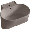 COLAVENE Lavabo da appoggio Tino COLAVENE ovale in ceramicacon strofinatoio integrato L 60 x H 35 x P 50 cm marrone opaco piletta non inclusa, con foro