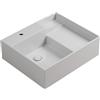 COLAVENE Lavabo da appoggio Nobu COLAVENE con foro rettangolare in ceramica L 60 x H 21 x P 50 cm bianco piletta non inclusa
