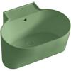 COLAVENE Lavabo da appoggio Tina COLAVENE ovale in ceramica L 60 x H 35 x P 50 cm verde opaco piletta non inclusa, senza foro