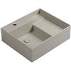 COLAVENE Lavabo da appoggio Nobu COLAVENE con foro rettangolare in ceramica L 60 x H 21 x P 50 cm beige opaco piletta non inclusa