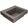 COLAVENE Lavabo a incasso e d'appoggio rettangolare vasca centrale Alaqua L 60 x H 25 x P 21 cm in ceramica marrone opaco