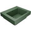 COLAVENE Lavabo a incasso e d'appoggio rettangolare vasca centrale Alaqua L 60 x H 25 x P 21 cm in ceramica verde opaco